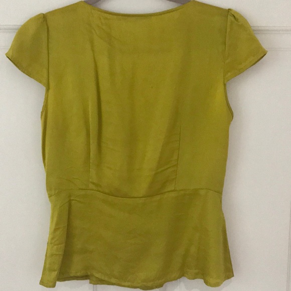 Lime Satin Corset Lace Up Sweetheart Top - Picture 3 of 3